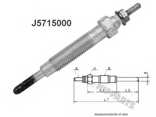 Свеча накала NIPPARTS J5715000