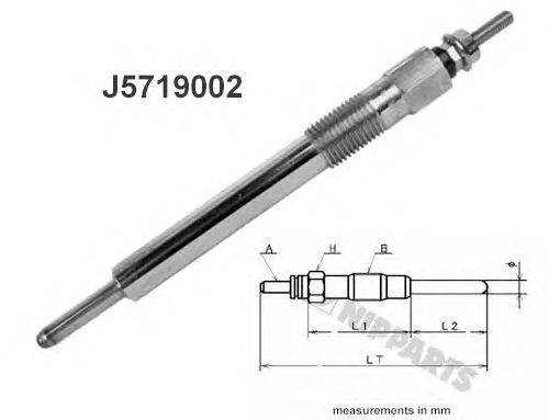 Свеча накала NIPPARTS J5719002