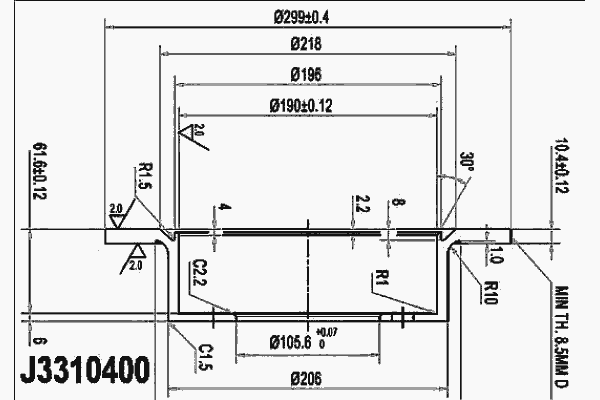 Тормозной диск NIPPARTS J3310400