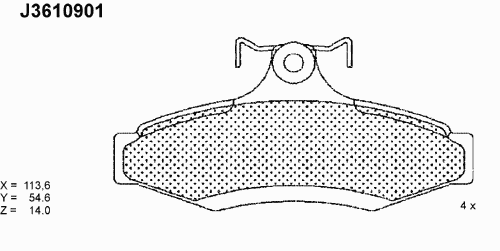 Тормозные колодки NIPPARTS J3610901