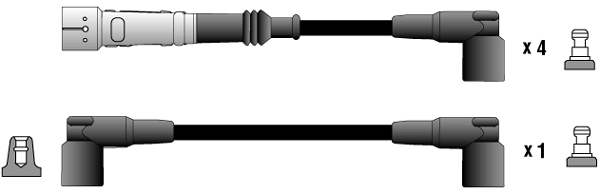 Комплект высоковольтных проводов CHAMPION LS-219/190