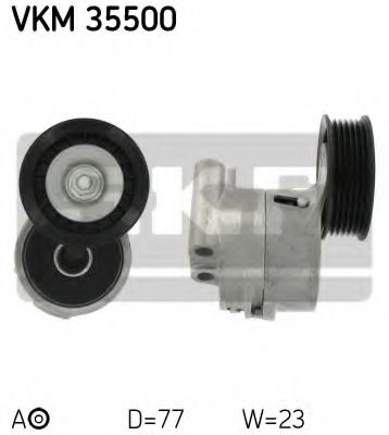 Натяжной ролик поликлинового ремня SKF VKM 35500