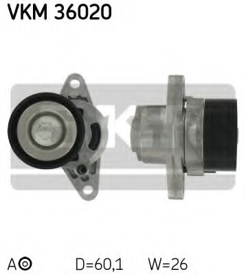 Натяжной ролик поликлинового ремня SKF VKM 36020