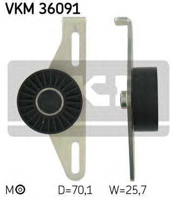 Натяжной ролик поликлинового ремня SKF VKM 36091