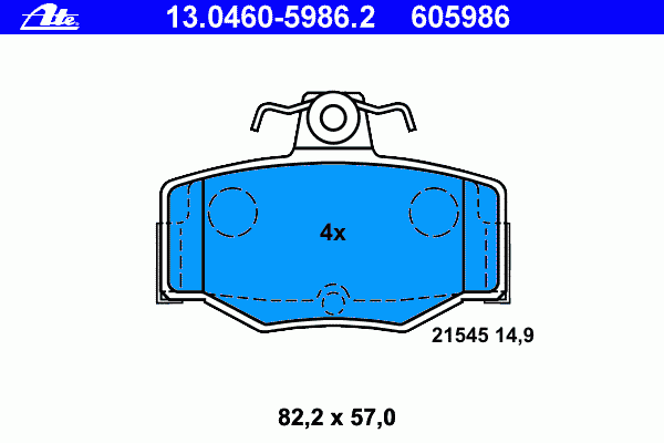 Тормозные колодки ATE 13.0460-5986.2