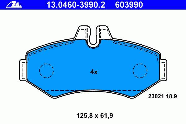Тормозные колодки ATE 13.0460-3990.2