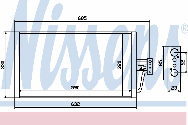Радиатор кондиционера NISSENS 94579