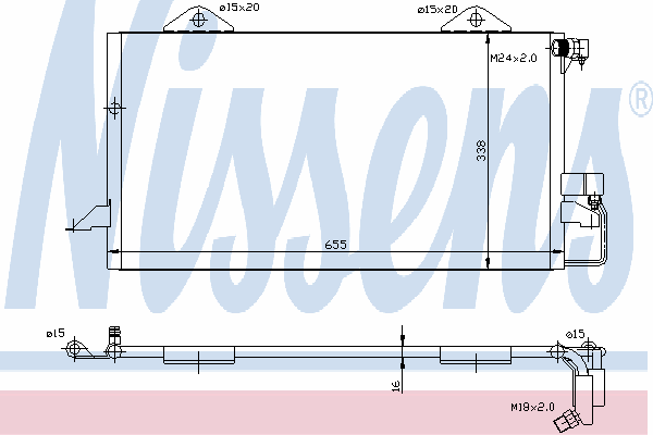 Радиатор кондиционера NISSENS 94206
