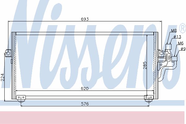 Радиатор кондиционера NISSENS 94357