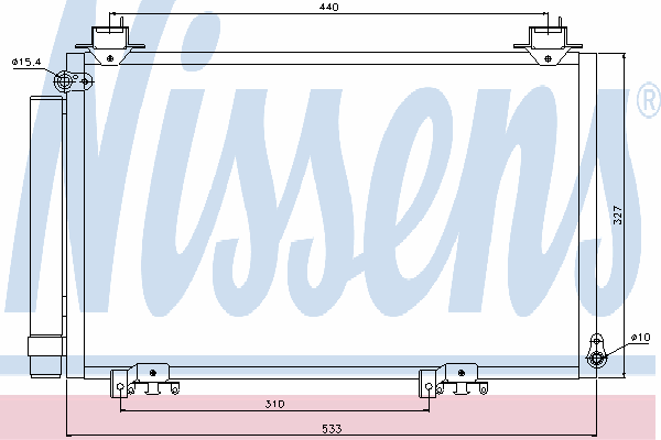 Радиатор кондиционера NISSENS 94516