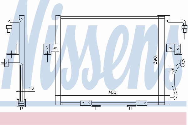 Радиатор кондиционера NISSENS 94802