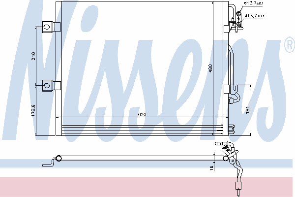 Радиатор кондиционера NISSENS 94858