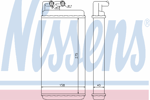 Радиатор отопителя NISSENS 70220