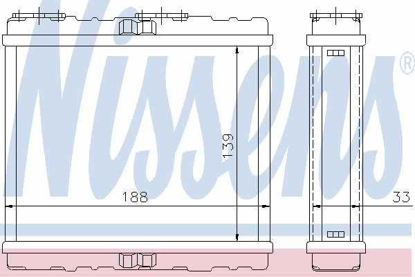 Радиатор отопителя NISSENS 72200
