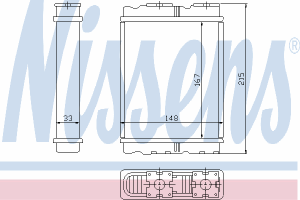 Радиатор отопителя NISSENS 72050