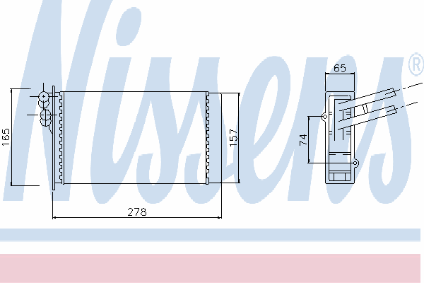 Радиатор отопителя NISSENS 70224