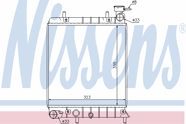 Радиатор охлаждения NISSENS 67022