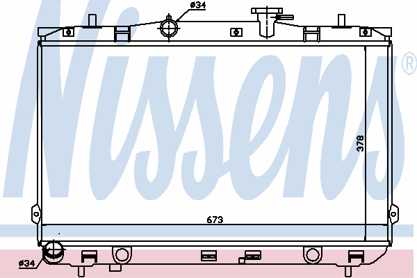Радиатор охлаждения NISSENS 67024