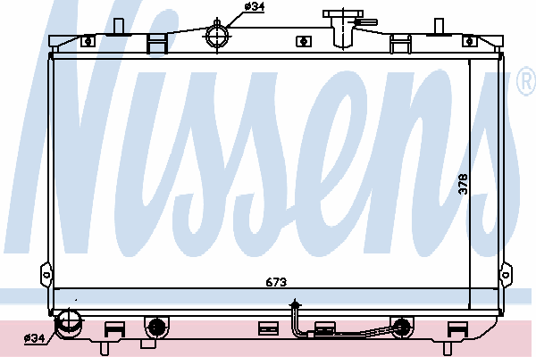 Радиатор охлаждения NISSENS 67025