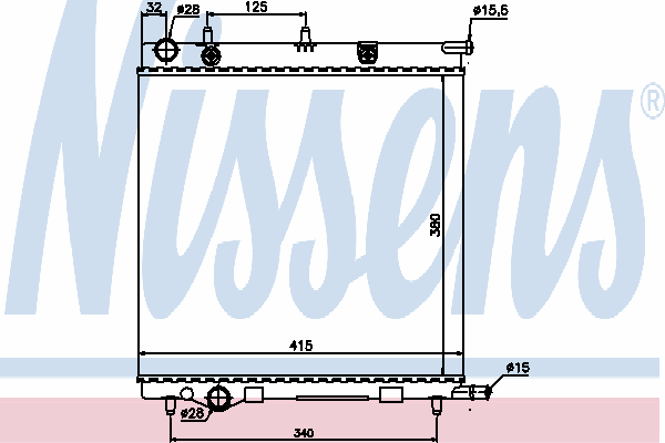Радиатор охлаждения NISSENS 61284