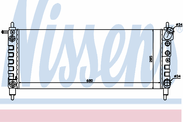 Радиатор охлаждения NISSENS 63298
