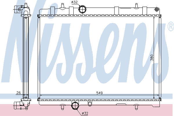 Радиатор охлаждения NISSENS 63605A