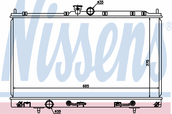 Радиатор охлаждения NISSENS 62894