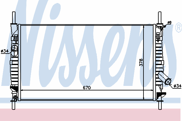 Радиатор охлаждения NISSENS 62128