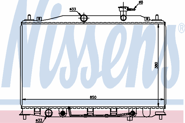 Радиатор охлаждения NISSENS 67503