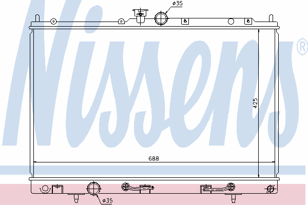 Радиатор охлаждения NISSENS 62893