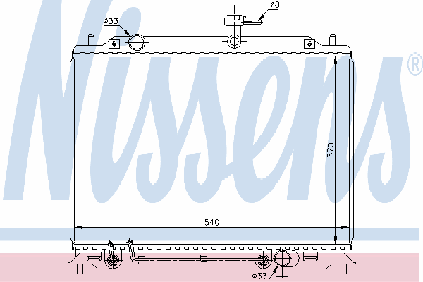 Радиатор охлаждения NISSENS 67504