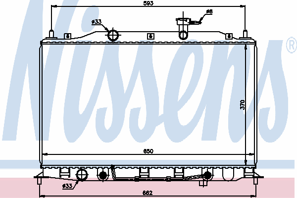 Радиатор охлаждения NISSENS 67502
