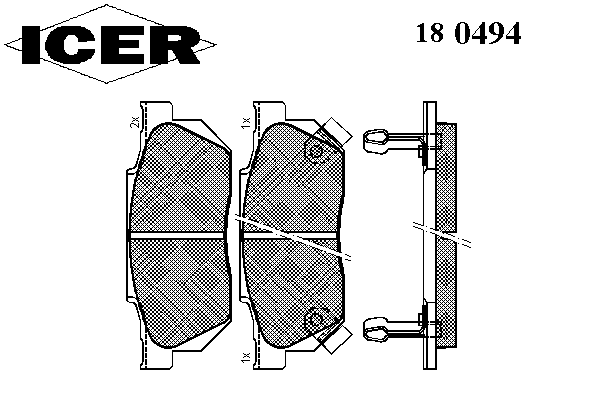 Тормозные колодки ICER 180494
