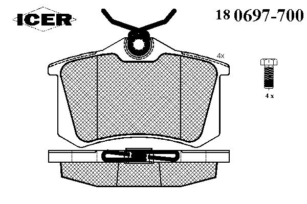 Тормозные колодки ICER 180697-700