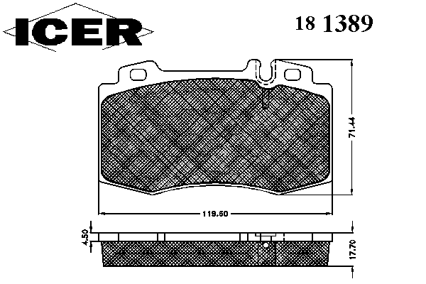Тормозные колодки ICER 181389