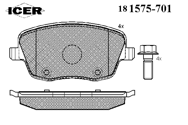 Тормозные колодки ICER 181575-701