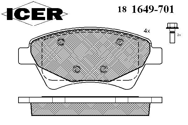 Тормозные колодки ICER 181649-701