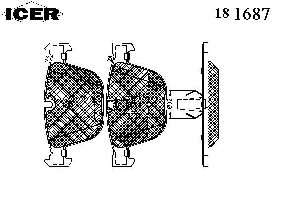 Тормозные колодки ICER 181687