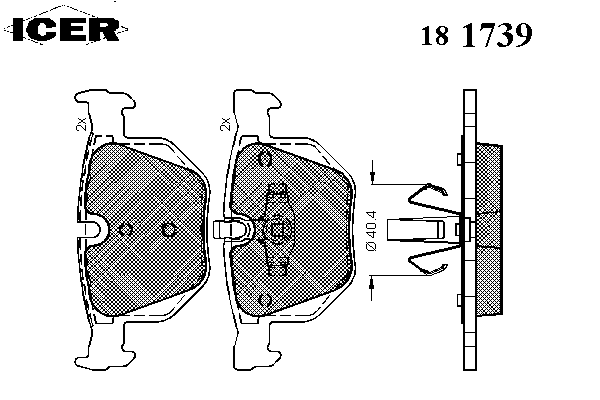 Тормозные колодки ICER 181739