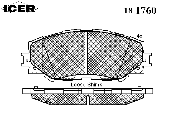 Тормозные колодки ICER 181760