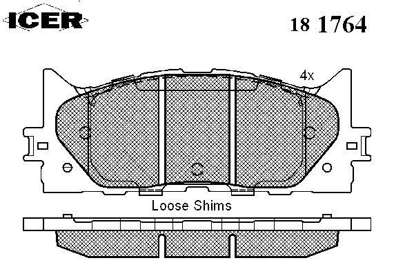 Тормозные колодки ICER 181764