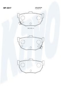 Тормозные колодки KAVO PARTS BP-3017
