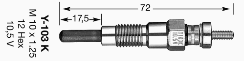 Свеча накала NGK 6325