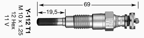 Свеча накала NGK 6728