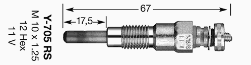 Свеча накала NGK 1249