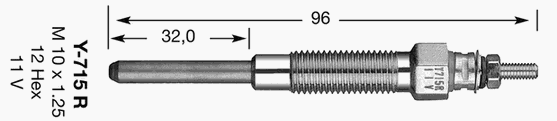 Свеча накала NGK 5376