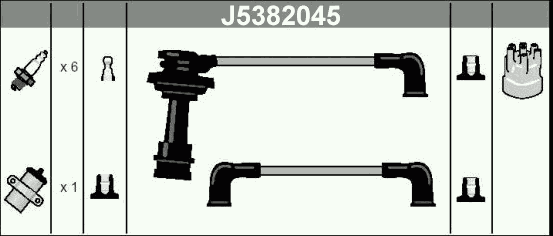 Комплект высоковольтных проводов NIPPARTS J5382045