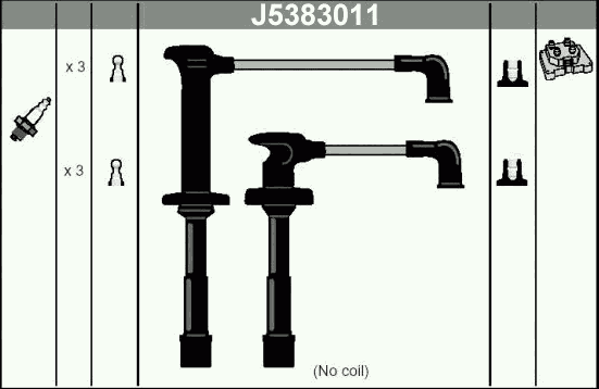 Комплект высоковольтных проводов NIPPARTS J5383011