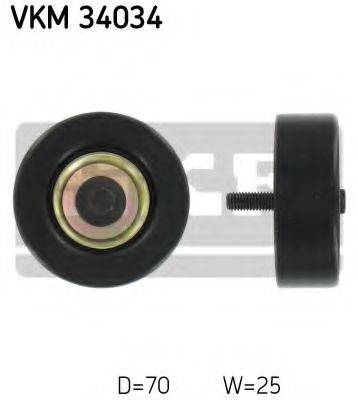 Направляющий / паразитный ролик  поликлинового ремня SKF VKM 34034