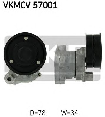 Натяжной ролик поликлинового ремня SKF VKMCV 57001